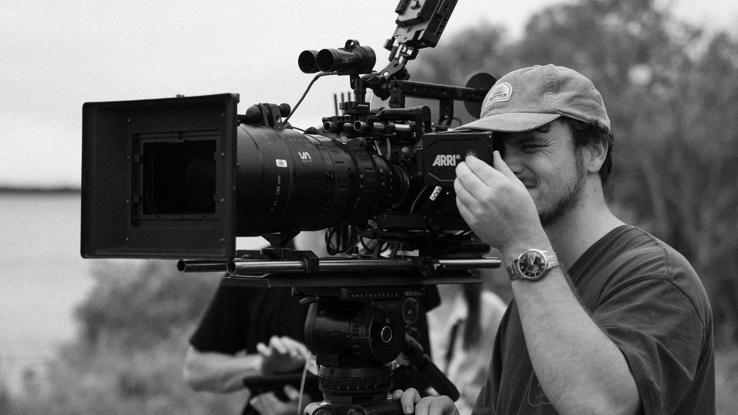 Remy Webber operating an ARRI Alexa Mini LF on a short film set